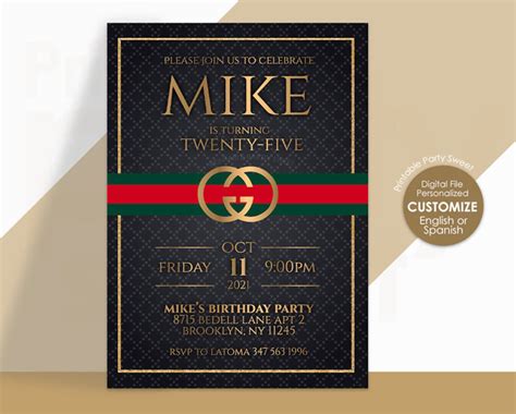 gucci party invitations|Gucci Party Invitations .